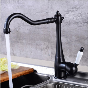 Copper Black Kitchen Faucet Rotatable