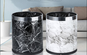 Luxurious Modern Trash Can White and Black