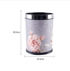 Nordic Trash Can Gray Floral