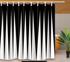 Creative Pattern Black and White Bathroom Curtains - Hansel & Gretel Home Decor