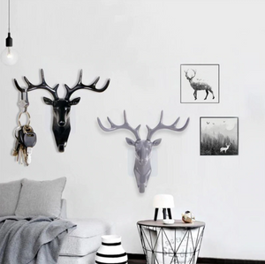 Decorative Deer Horn Self-Adhesive Wall Hanging Hook