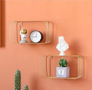 Metal Minimalist Gold Shelf - Hansel & Gretel Home Decor