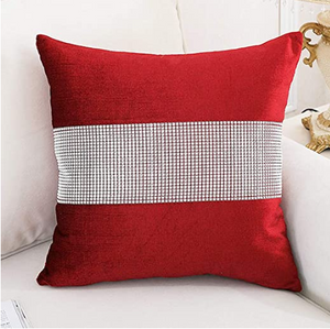 Diamond Fabric Red Decorative Pillow Case - Hansel & Gretel Home Decor