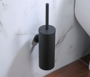 Modern Stainless Steel Black Toilet Brush and Holder - Hansel & Gretel Home Decor