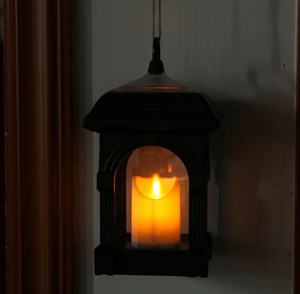 Lantern Candle Black Outdoor Lighting