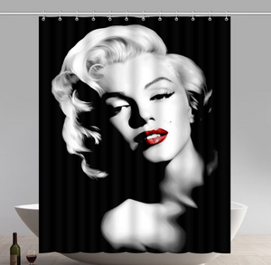 Black and White Polyester Bathroom Curtain - Hansel & Gretel Home Decor