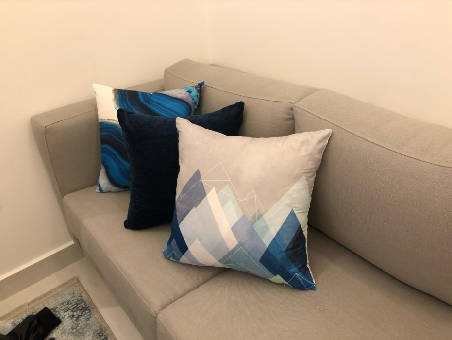 Trendy Shades of Blue and Gray Decorative Pillow Case - Hansel & Gretel Home Decor