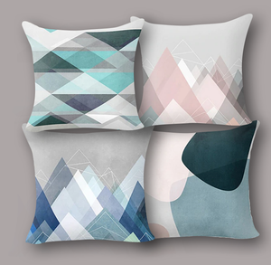 Trendy Shades of Blue and Gray Decorative Pillow Case