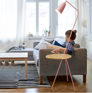 Modern Industrial Triangle Pink Floor Lamp - Hansel & Gretel Home Decor