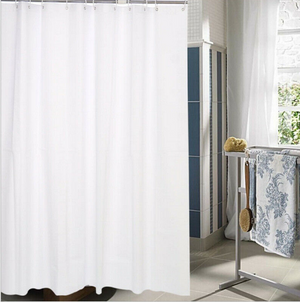 White Polyester Bathroom Curtains - Hansel & Gretel Home Decor