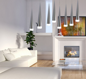 Silver Modern Pendant LED Hanging Lamp - Hansel & Gretel Home Decor