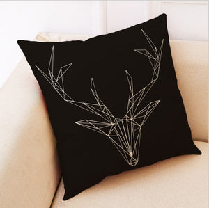 Lovely Black and White Decorative Pillow Case