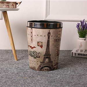 Nordic Style Round Trash Can Tower Print