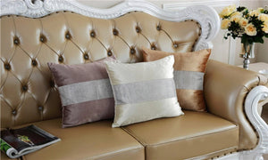 Diamond Fabric White Decorative Pillow Case