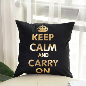 Stylish Black and Gold Decorative Pillow Case