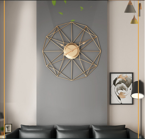 Nordic Round Metal Wall Clock Elisse Model - Hansel & Gretel Home Decor