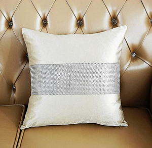 Diamond Fabric White Decorative Pillow Case - Hansel & Gretel Home Decor