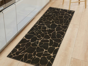 Black Kitchen Area Carpet