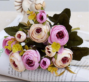 Colorful Artificial Flower Rose Bouquet - Hansel & Gretel Home Decor