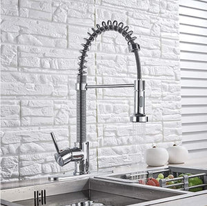 Polished Chrome Pull Down Kitchen  Faucet 360 Rotating