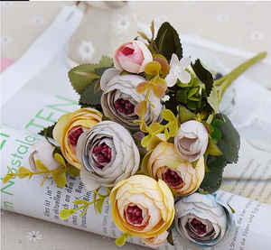 Colorful Artificial Flower Rose Bouquet - Hansel & Gretel Home Decor