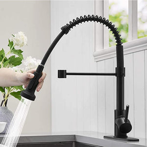 Matte Black Pull Down Kitchen  Faucet 360 Rotating