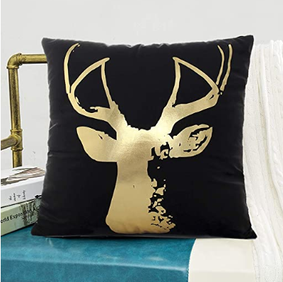 Modern Black and Gold Decorative Pillow Case - Hansel & Gretel Home Decor