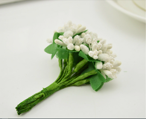White Artificial Flowers Mulberry Bouquet - Hansel & Gretel Home Decor