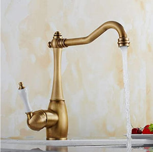 Copper Gold Kitchen Faucet Rotatable