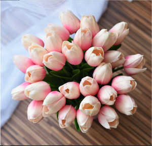 Pink Artificial Flowers Tulip Bouquet - Hansel & Gretel Home Decor