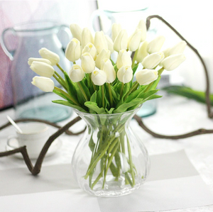 Ivory Artificial Flowers Tulip Bouquet - Hansel & Gretel Home Decor