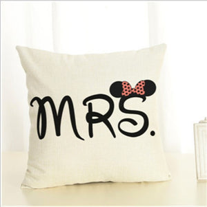 Modern Lovers Couple Decorative Pillow Case