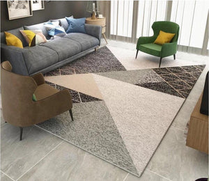 Multicolor Pyramid Style Living Room Carpet