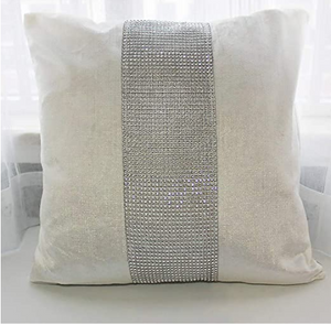 Diamond Fabric White Decorative Pillow Case - Hansel & Gretel Home Decor