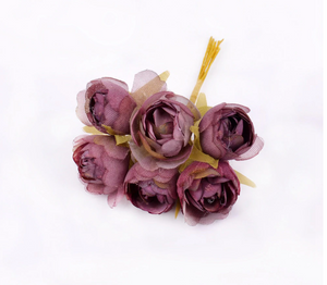 Burgundy Artificial Flowers Rose Head - Hansel & Gretel Home Decor