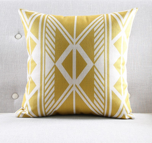 Fashionable Yellow and White Decorative Pillow Case - Hansel & Gretel Home Decor