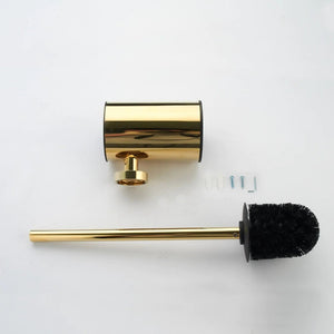 Modern Stainless Steel Gold Toilet Brush And Holder