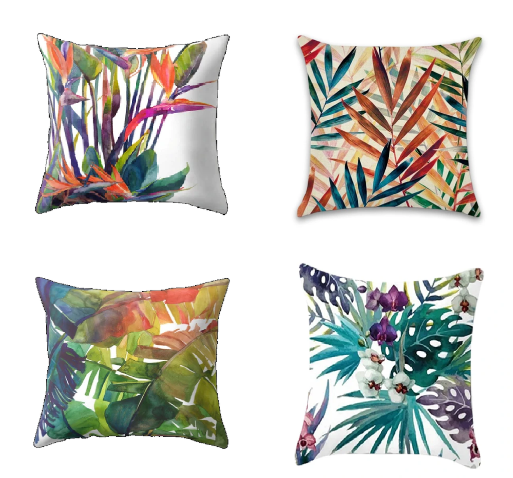 Tropical set 4 pieces 18in x 18in