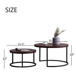 Modern Round 2-Piece Nesting Coffee Table