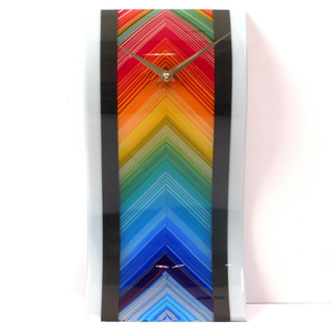 Modern Rainbow Chevron Model Wall Clock