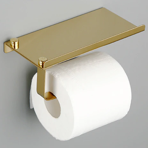 Gold Stainless Steel Toilet Paper Holder - Hansel & Gretel Home Decor