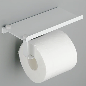 White Stainless Steel Toilet Paper Holder - Hansel & Gretel Home Decor