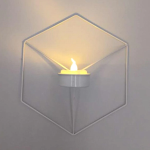 Cube Stainless Steel Wall Mounted Candleholder - Hansel & Gretel Home Decor