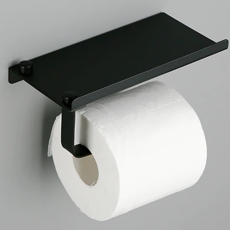 Black Stainless Steel Toilet Paper Holder - Hansel & Gretel Home Decor