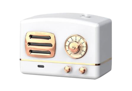 White Retro Radio Humidifier and Electric Scent Distributor