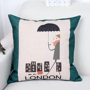 Modern Lovers Couple Decorative Pillow Case - Hansel & Gretel Home Decor