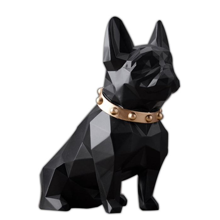 Decorative Ornamental Black Big Dog Figurine Accessories