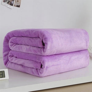 Polyester Light Purple Blanket - Hansel & Gretel Home Decor