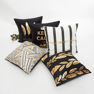 Stylish Black and White Decorative Pillow Case