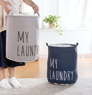 Modern Gray Foldable Laundry Basket - Hansel & Gretel Home Decor